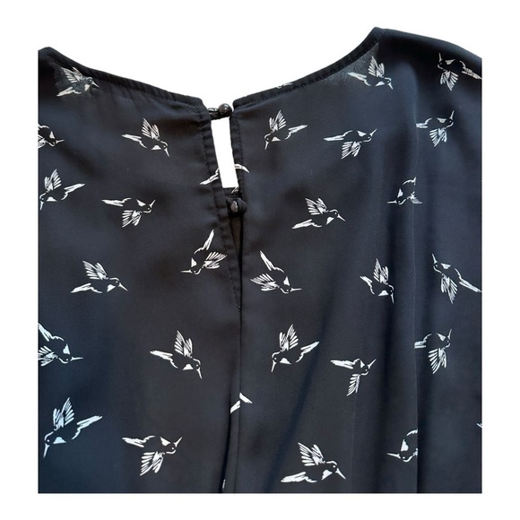 Modcloth | Ixia Sheath Dress Hummingbird Print Sleeveless Elastic Waist Size 2X - Picture 7 of 13